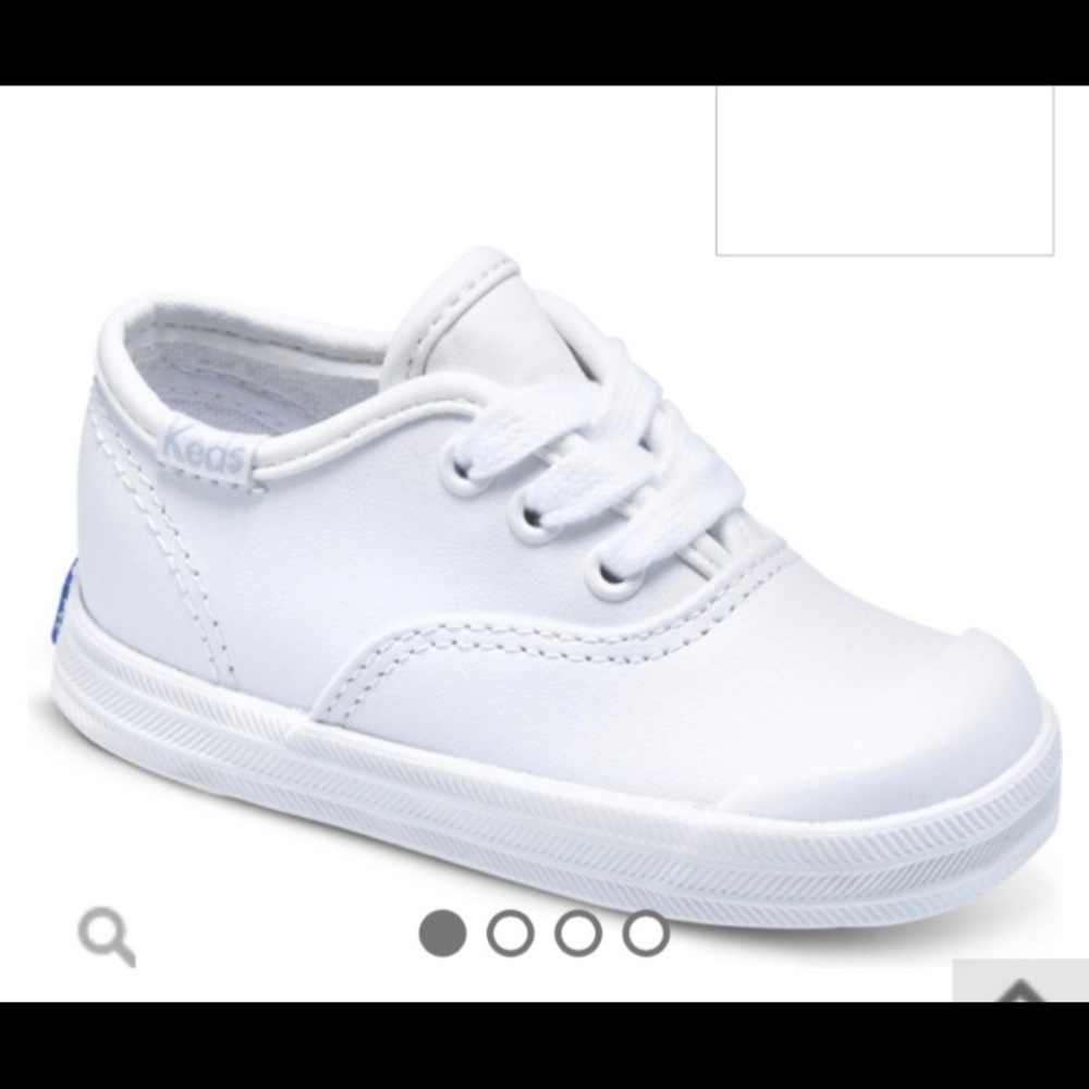 Champion Lace up white leather Toddler Keds size 6